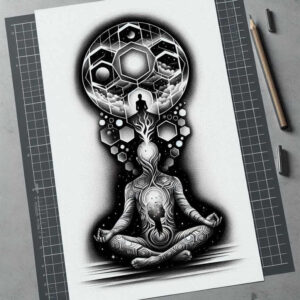 thin-script – tattoo design ideas free ai generated – surrealism-enigmatic-visuals – for-neck – Gallery: other-religions-inkby-ai