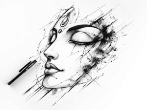 tiny-detail – tattoo design ideas free ai generated – neotraditional-expressive-lines – for-palm – Gallery: other-religions-inkby-ai