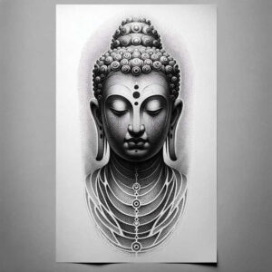 unadorned – tattoo design ideas free ai generated – neotraditional-bold-color-blocks – for-behind-ear – Gallery: other-religions-inkby-ai