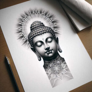 unadorned – tattoo design ideas free ai generated – neotraditional-refined-detail – for-abdomen – Gallery: other-religions-inkby-ai