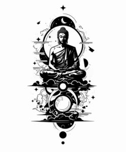 uncluttered – tattoo design ideas free ai generated – realism-precise-anatomy – for-lower-thigh – Gallery: other-religions-inkby-ai