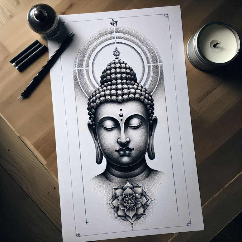 understated – tattoo design ideas free ai generated – realism-surface-complexity – for-biceps – Gallery: other-religions-inkby-ai