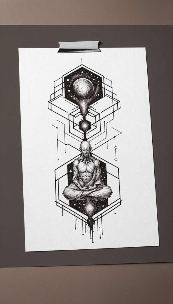 unembellished – tattoo design ideas free ai generated – realism-optical-depth – for-upper-shoulder – Gallery: other-religions-inkby-ai