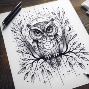 dark-aura-owl-tattoo-realism-natural-contours-for-toe – tattoo design ideas free ai generated – Gallery: owls-inkby-ai