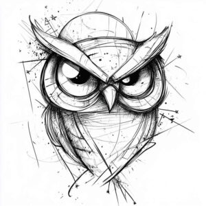 protective-owl-tattoo-neotraditional-strong-contrast-for-upper-arm – tattoo design ideas free ai generated – Gallery: owls-inkby-ai