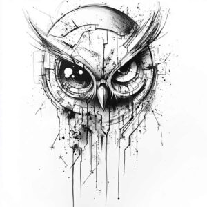 artistic-owl-tattoo-realism-photo-accuracy-for-nape – tattoo design ideas free ai generated – Gallery: owls-inkby-ai