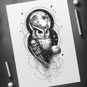 artistic-owl-tattoo-neotraditional-vivid-color-for-side-torso – tattoo design ideas free ai generated – Gallery: owls-inkby-ai