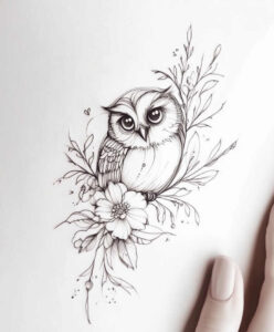 3d-owl-tattoo-neotraditional-bold-highlights-for-back-shoulder – tattoo design ideas free ai generated – Gallery: owls-inkby-ai