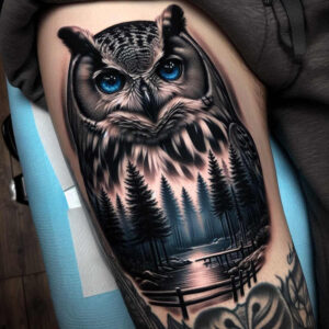 detailed-owl-tattoo-neotraditional-layered-color-for-scapula – tattoo design ideas free ai generated – Gallery: owls-inkby-ai
