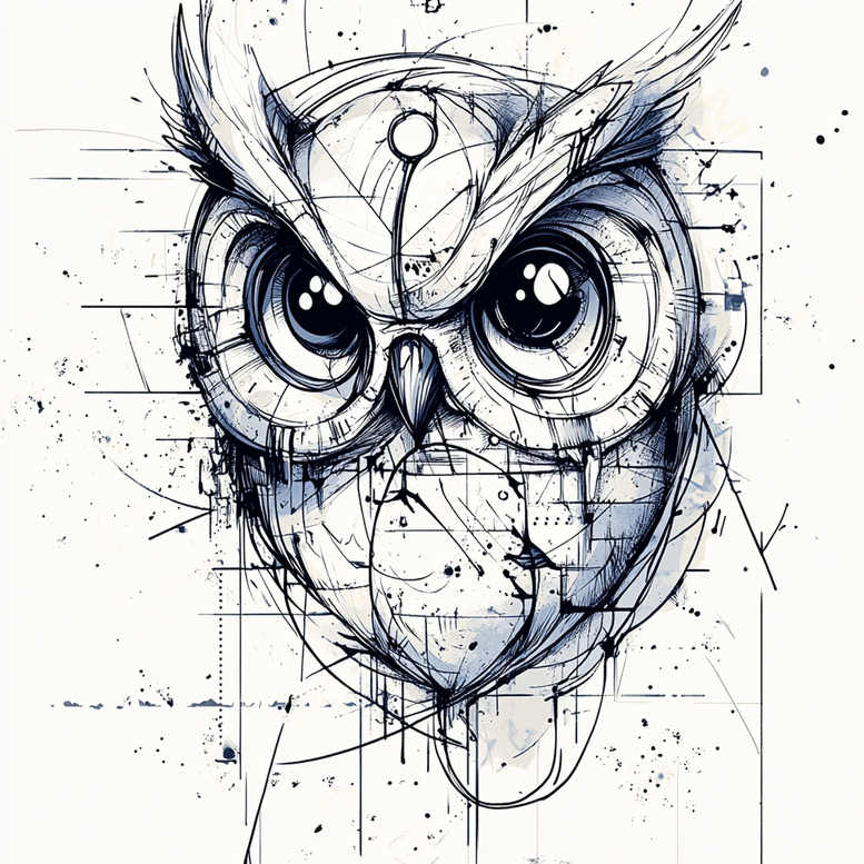 owls tattoo design ideas bold highlights dynamic for lower chest