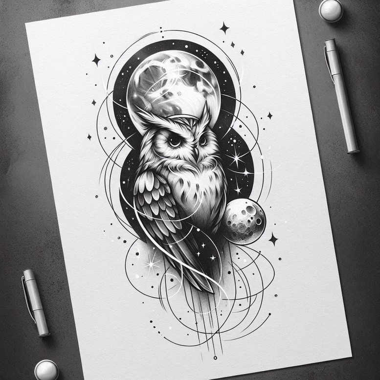 owls tattoo design ideas vivid hallucination intelligence for lower arm