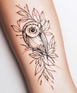 owls tattoo design ideas Surrealism symbolism night for full back