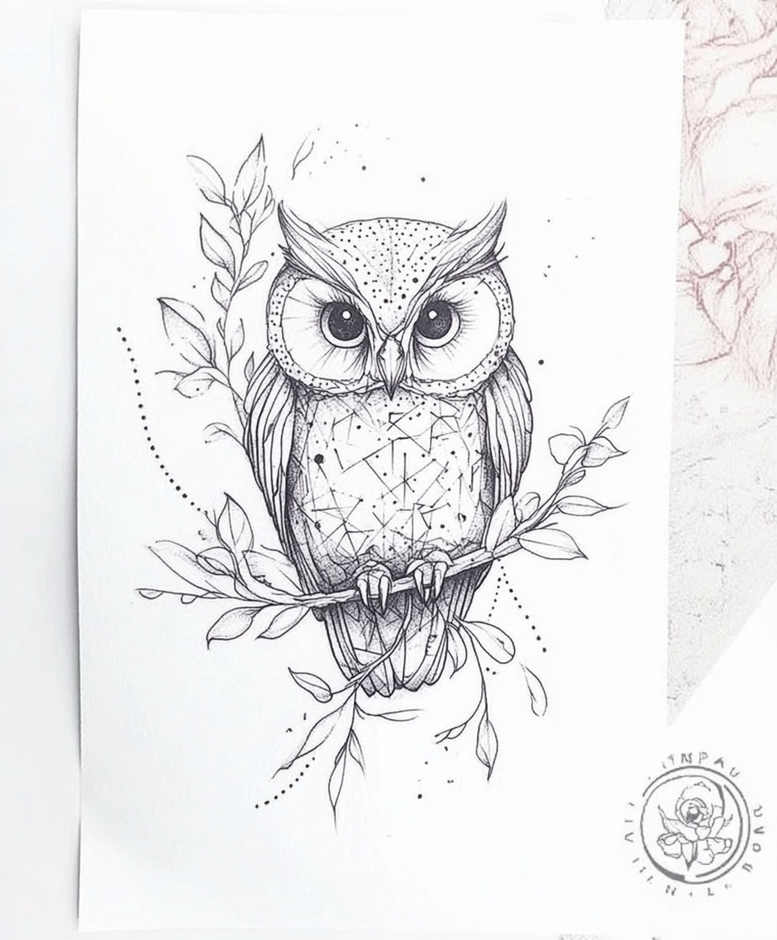 owls tattoo design ideas intricate shading nocturnal bird endurance and power