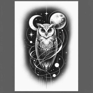 owls tattoo design ideas gentle shadow owl shows courage