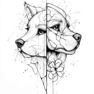 pets-tattoo-ideas – tattoo design ideas free ai generated – clear-cut – for-hip – Gallery: pets-inkby-ai