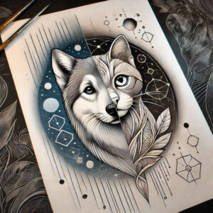 pets-tattoo-ideas – tattoo design ideas free ai generated – elegant – for-upper-arm – Gallery: pets-inkby-ai