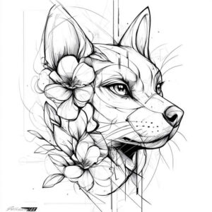 pets-tattoo-ideas – tattoo design ideas free ai generated – fine-line – for-inner-arm – Gallery: pets-inkby-ai