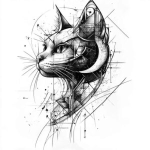pets-tattoo-ideas – tattoo design ideas free ai generated – gentle – for-behind-ear – Gallery: pets-inkby-ai