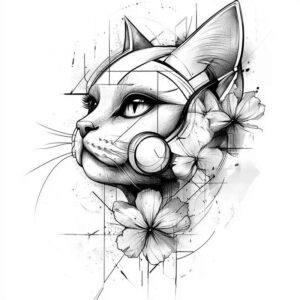 pets-tattoo-ideas – tattoo design ideas free ai generated – micro-line – for-arm – Gallery: pets-inkby-ai