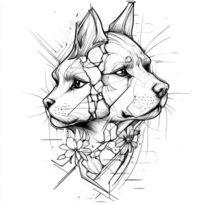 pets-tattoo-ideas – tattoo design ideas free ai generated – plain-tattoo – for-abdomen – Gallery: pets-inkby-ai