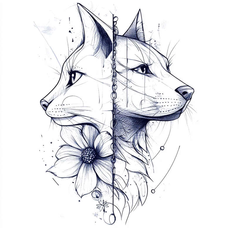 pets-tattoo-ideas – tattoo design ideas free ai generated – simple-dot – for-heel – Gallery: pets-inkby-ai