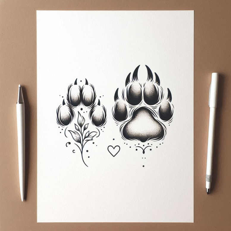 pets-tattoo-ideas – tattoo design ideas free ai generated – simple-form – for-arm – Gallery: pets-inkby-ai