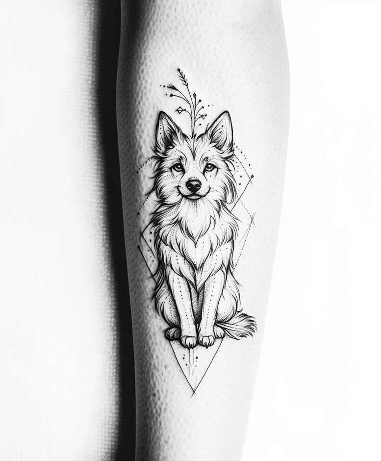 pets-tattoo-ideas – tattoo design ideas free ai generated – soft-touch – for-shoulder-blade – Gallery: pets-inkby-ai