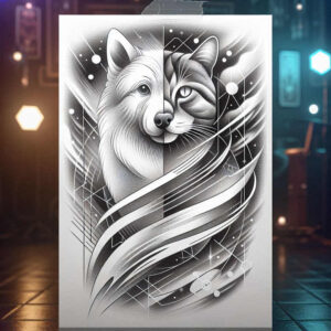 pets-tattoo-ideas – tattoo design ideas free ai generated – symbolic – for-foot – Gallery: pets-inkby-ai