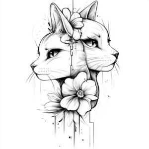 pets tattoo design ideas smooth expressive for sternum