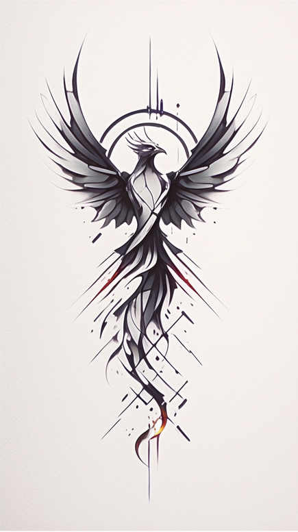phoenix-and-magic – tattoo design ideas free ai generated – realism-delicate-highlight – for-arm – Gallery: phoenix-inkby-ai