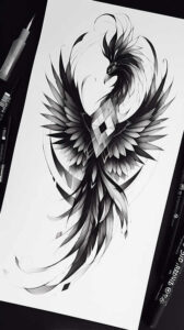 phoenix-and-spirituality – tattoo design ideas free ai generated – neotraditional-dynamic-color – for-hip – Gallery: phoenix-inkby-ai