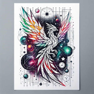 phoenix-and-spirituality – tattoo design ideas free ai generated – realism-contrast-ink – for-hand – Gallery: phoenix-inkby-ai