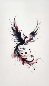 phoenix-bird – tattoo design ideas free ai generated – neotraditional-vivid-detail – for-ankle – Gallery: phoenix-inkby-ai