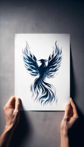 phoenix-symbol-of-eternity – tattoo design ideas free ai generated – neotraditional-artful-color – for-nape – Gallery: phoenix-inkby-ai