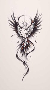 phoenix-symbol-of-eternity – tattoo design ideas free ai generated – neotraditional-refined-detail – for-ribs – Gallery: phoenix-inkby-ai