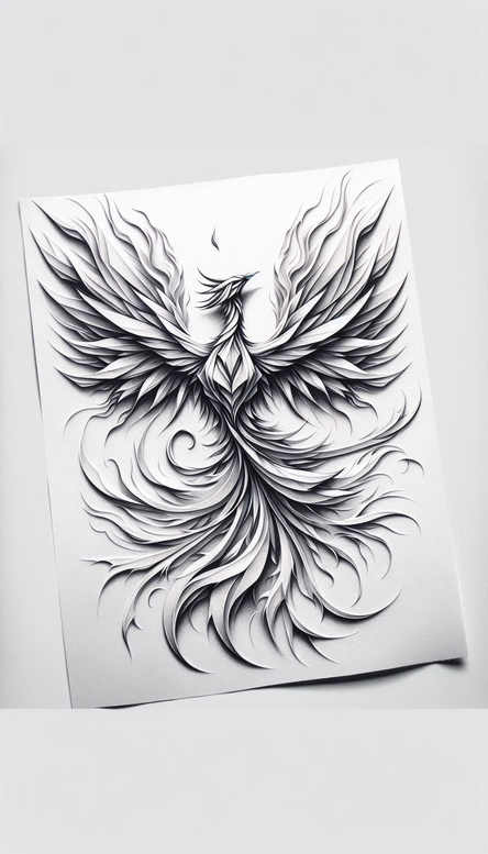 phoenix-symbol-of-eternity – tattoo design ideas free ai generated – realism-high-fidelity – for-forearm – Gallery: phoenix-inkby-ai