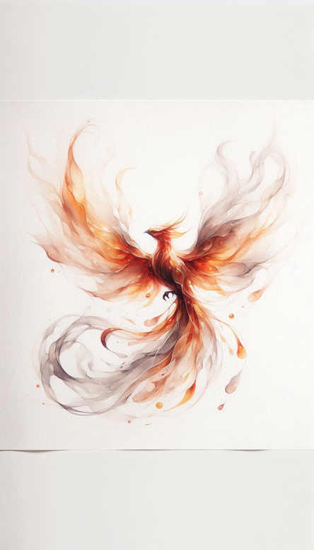 phoenix-symbol-of-rebirth – tattoo design ideas free ai generated – surrealism-ethereal – for-elbow – Gallery: phoenix-inkby-ai