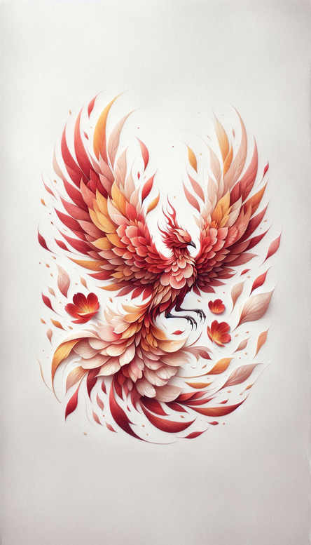 phoenix-symbol-of-transformation – tattoo design ideas free ai generated – realism-depth-illusion – for-spine – Gallery: phoenix-inkby-ai