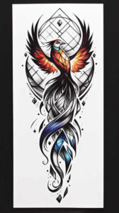 phoenix-tattoo – tattoo design ideas free ai generated – neotraditional-artful-color – for-palm – Gallery: phoenix-inkby-ai