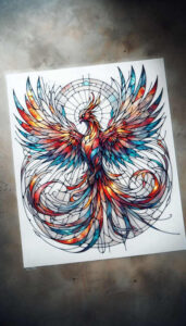 phoenix-tattoo – tattoo design ideas free ai generated – neotraditional-clean-fill – for-hand – Gallery: phoenix-inkby-ai