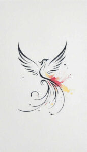 phoenix-tattoo – tattoo design ideas free ai generated – realism-natural-contours – for-chest – Gallery: phoenix-inkby-ai