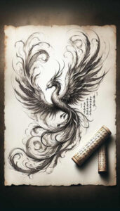 phoenix-with-3d-effect – tattoo design ideas free ai generated – neotraditional-intricate-shading – for-back – Gallery: phoenix-inkby-ai