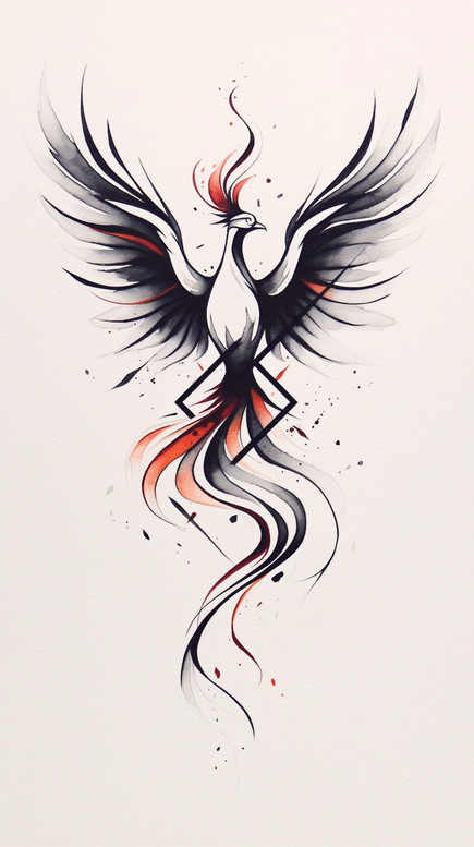phoenix-with-3d-effect – tattoo design ideas free ai generated – realism-realistic-wrinkles – for-biceps – Gallery: phoenix-inkby-ai