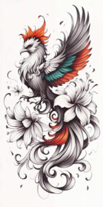 phoenix-with-artistic-detail – tattoo design ideas free ai generated – realism-photo-like-tattoo – for-hand – Gallery: phoenix-inkby-ai