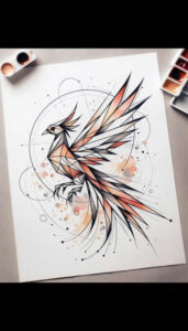 phoenix-with-artistic-detail – tattoo design ideas free ai generated – realism-precise-gradient – for-wrist-side – Gallery: phoenix-inkby-ai