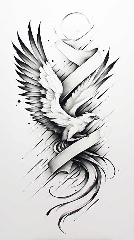 phoenix-with-ashes – tattoo design ideas free ai generated – realism-anatomical-accuracy – for-wrist-side – Gallery: phoenix-inkby-ai