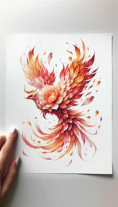 phoenix-with-detail – tattoo design ideas free ai generated – neotraditional-classic-motifs – for-outer-arm – Gallery: phoenix-inkby-ai