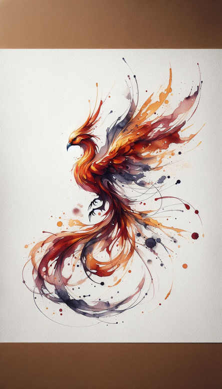 phoenix-with-detail – tattoo design ideas free ai generated – realism-digital-realism – for-arm – Gallery: phoenix-inkby-ai
