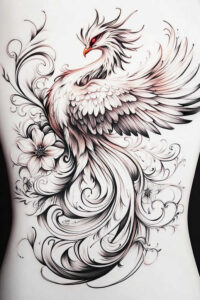 phoenix-with-energy – tattoo design ideas free ai generated – realism-natural-blush – for-inner-arm – Gallery: phoenix-inkby-ai