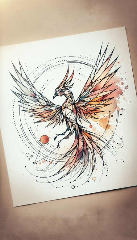phoenix-with-expression – tattoo design ideas free ai generated – neotraditional-dynamic-composition – for-shoulder-blade – Gallery: phoenix-inkby-ai
